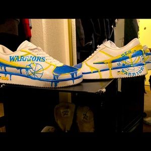 Custom fila basketball shoes “ golden state “